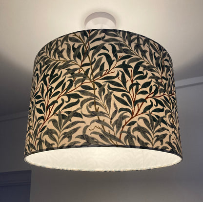 William Morris Green Willow Bough Fabric Lampshade for Table or Ceiling Lamps