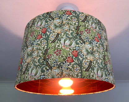 William Morris Golden Lily Fabric Lampshade for Table or Ceiling Lamps