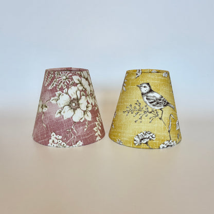 Yellow or Pink Bird Candle Clip Lampshade