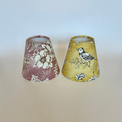Yellow or Pink Bird Candle Clip Lampshade