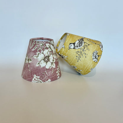 Yellow or Pink Bird Candle Clip Lampshade