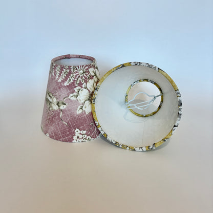 Yellow or Pink Bird Candle Clip Lampshade