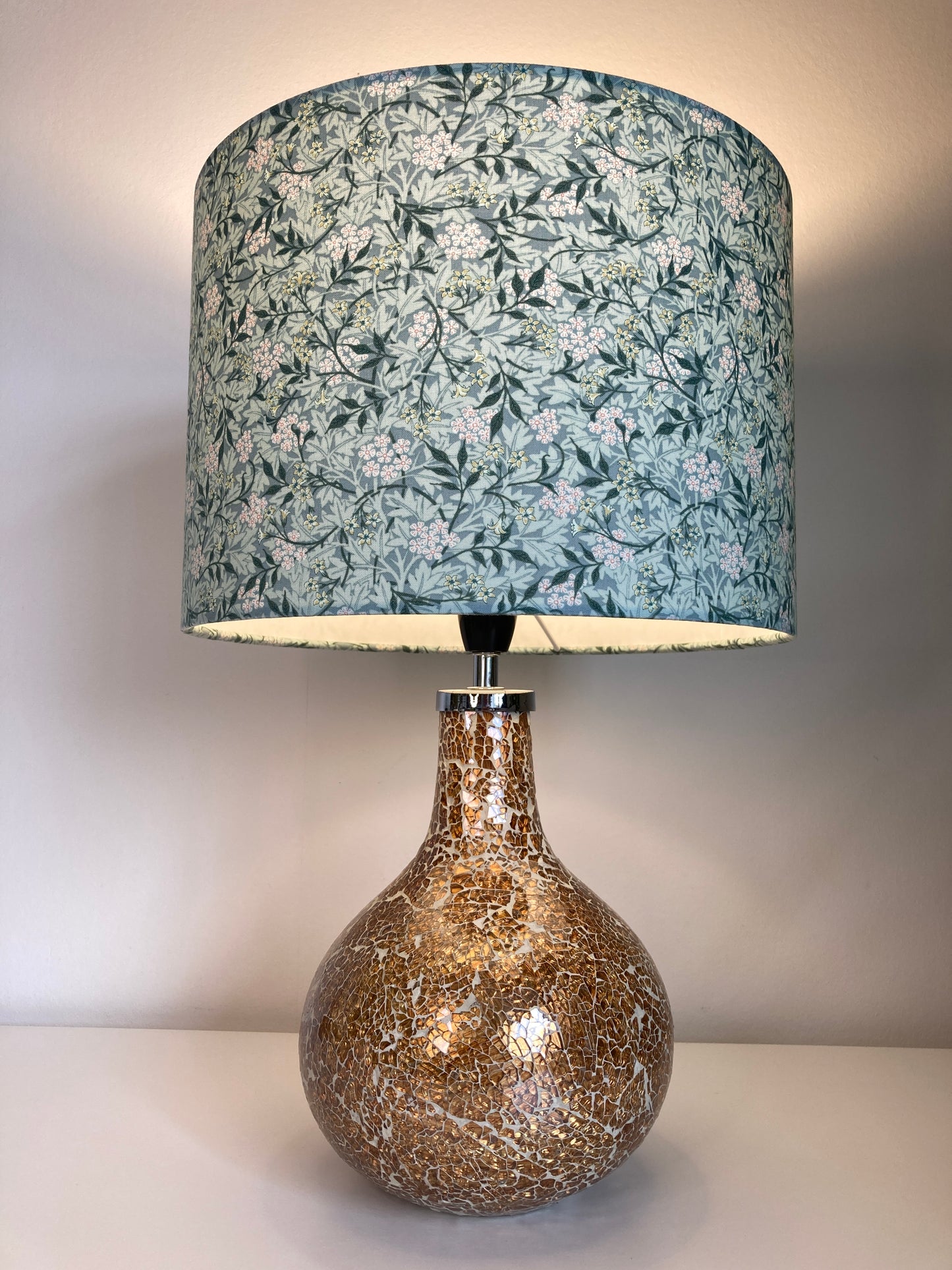 William Morris Jasmine Aqua Green Lampshade for Table or Ceiling Lamps