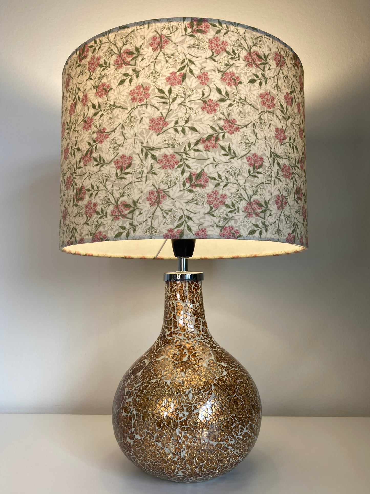 William Morris Jasmine Blush Pink Lampshade for Table or Ceiling Lamps