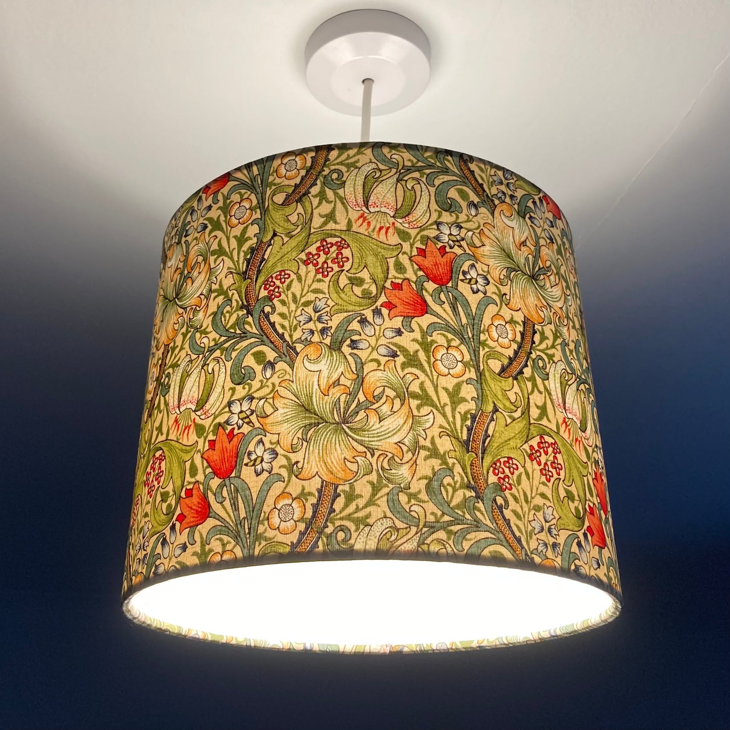 William Morris Golden Lily Fabric Lampshade for Table or Ceiling Lamps