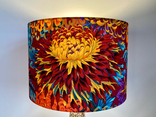 Orange Red Purple Chrysanthemum Flower Lampshade