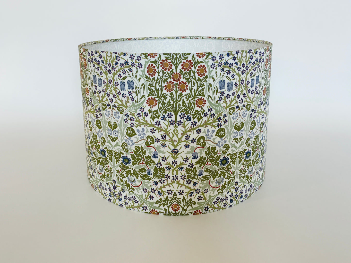 William Morris Blackthorn Lampshade in White and Green