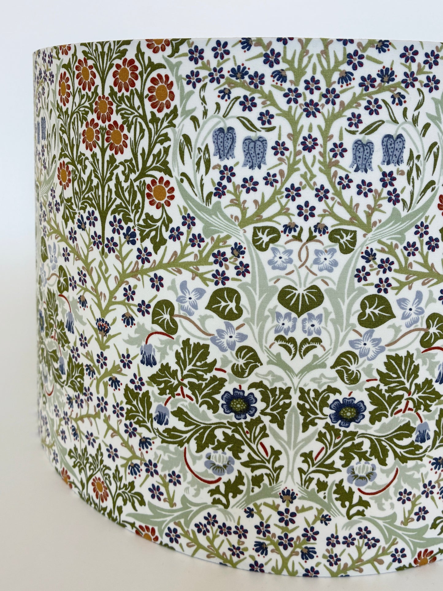William Morris Blackthorn Lampshade in White and Green