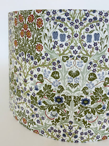 William Morris Blackthorn Lampshade in White and Green