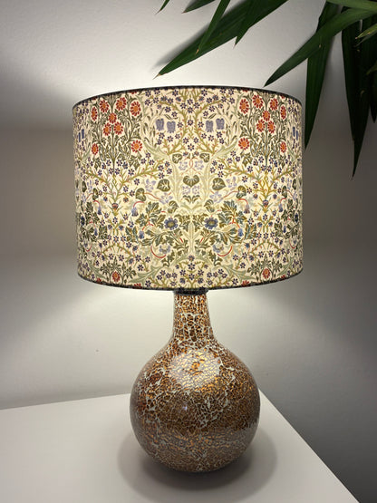 William Morris Blackthorn Lampshade in White and Green