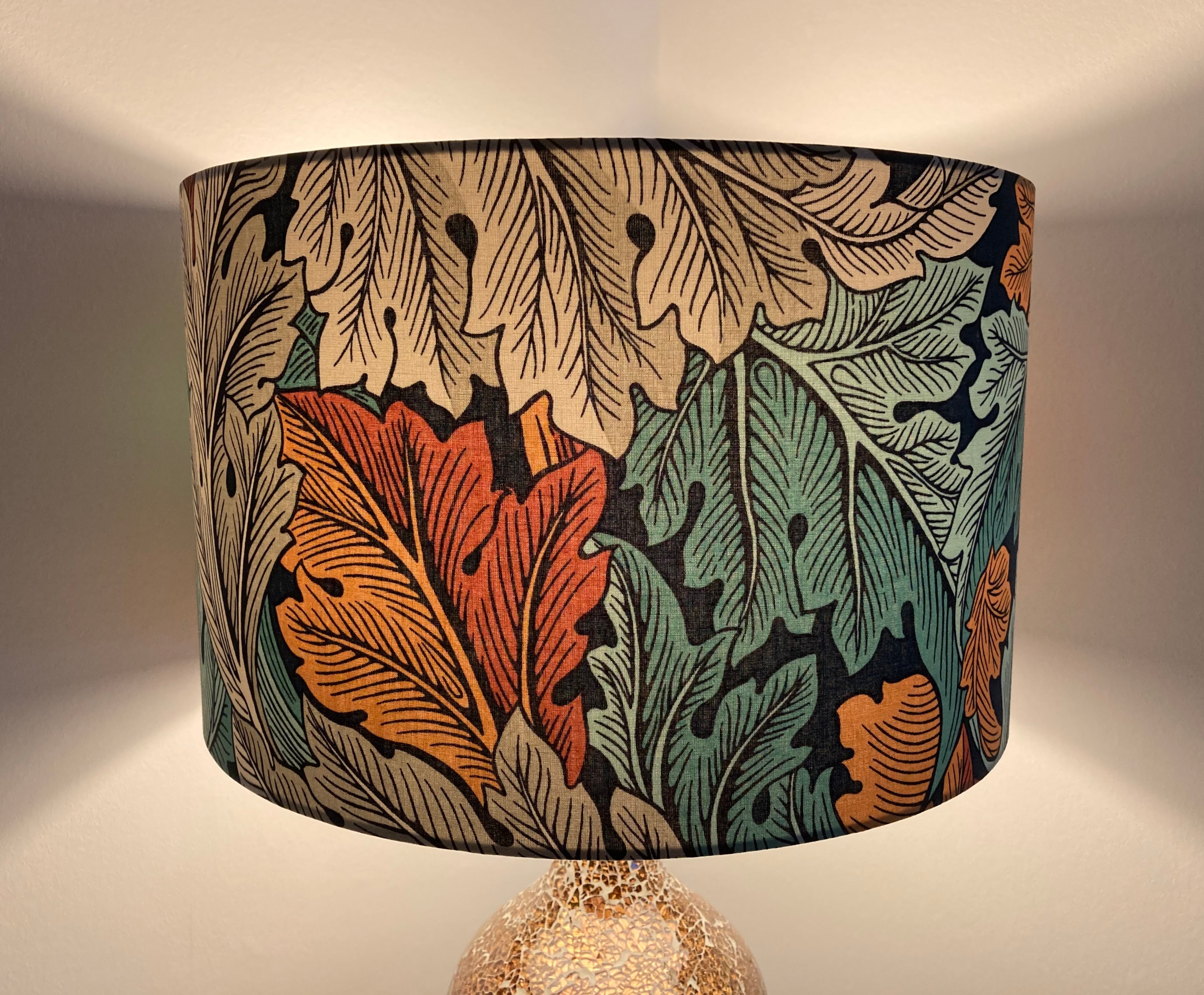 Aqua Les Touches Drum Lampshade-Animal Print Lamp top Shade-Custom Made - Brunschwig & Fils-Made To-Order-Home Decor-High End Lampshade