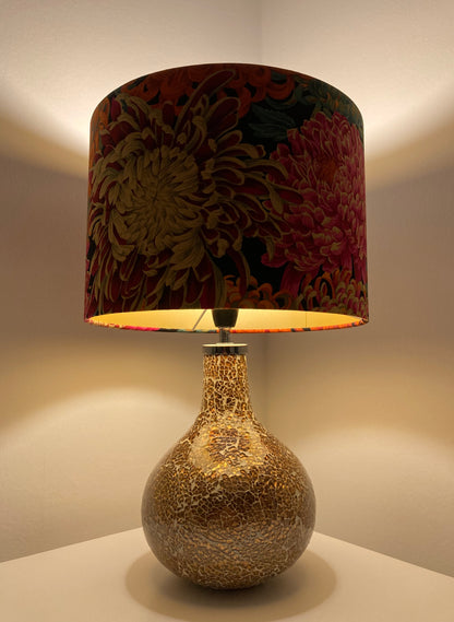 Bright Pink Red Orange Chrysanthemum Flower Lampshade for Table Lamps or Ceiling Pendant