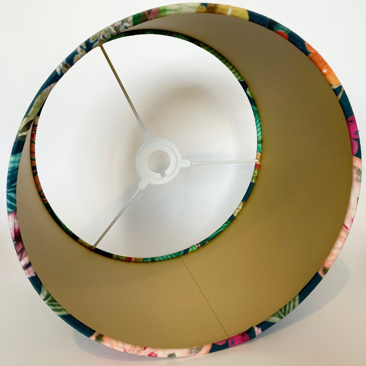 Teal Tropical Velvet Lampshade for Table or Ceiling Lamps
