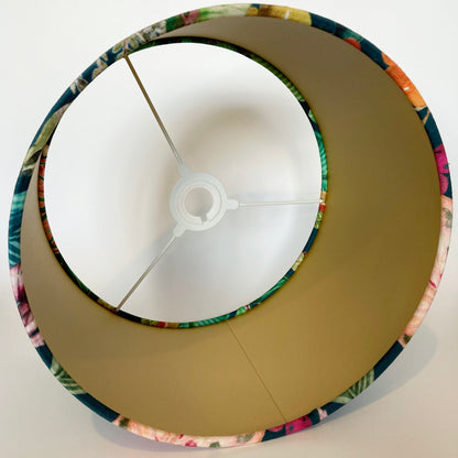 Teal Tropical Velvet Lampshade for Table or Ceiling Lamps