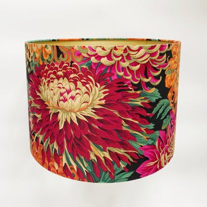 Bright Pink Red Orange Chrysanthemum Flower Lampshade for Table Lamps or Ceiling Pendant