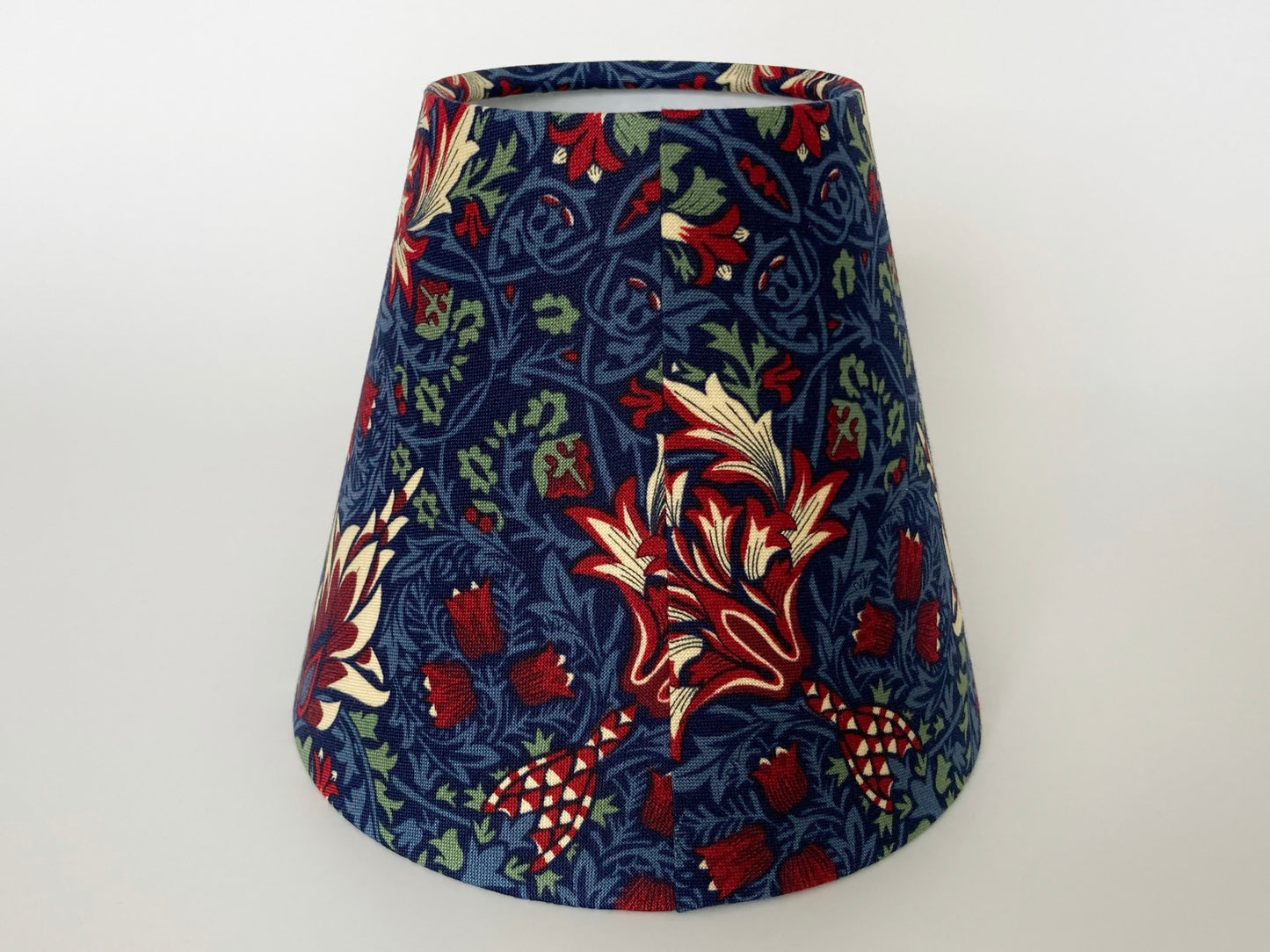William Morris Blue Snakeshead Fabric Candle Clip Lampshade