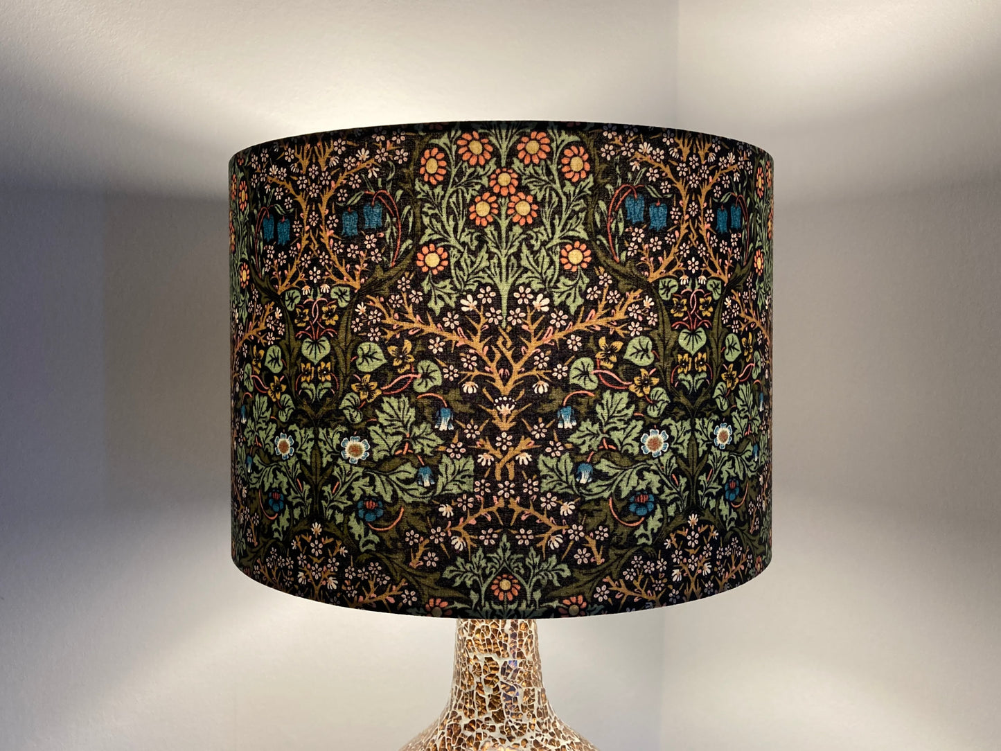 William Morris Blackthorn Fabric Lampshade for Table or Ceiling Lamps