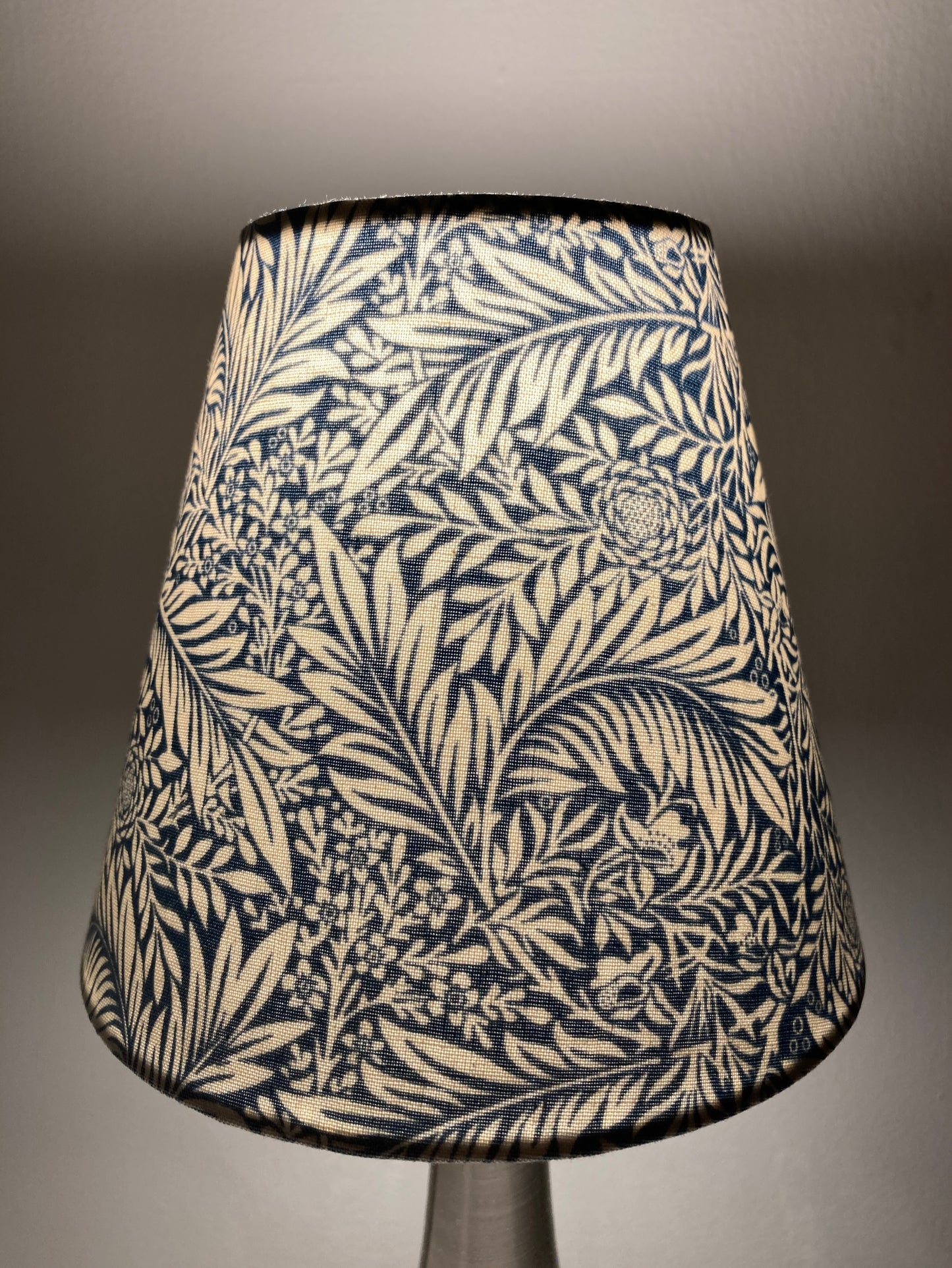 William Morris Larkspur Light Blue Fabric Candle Clip Lampshade