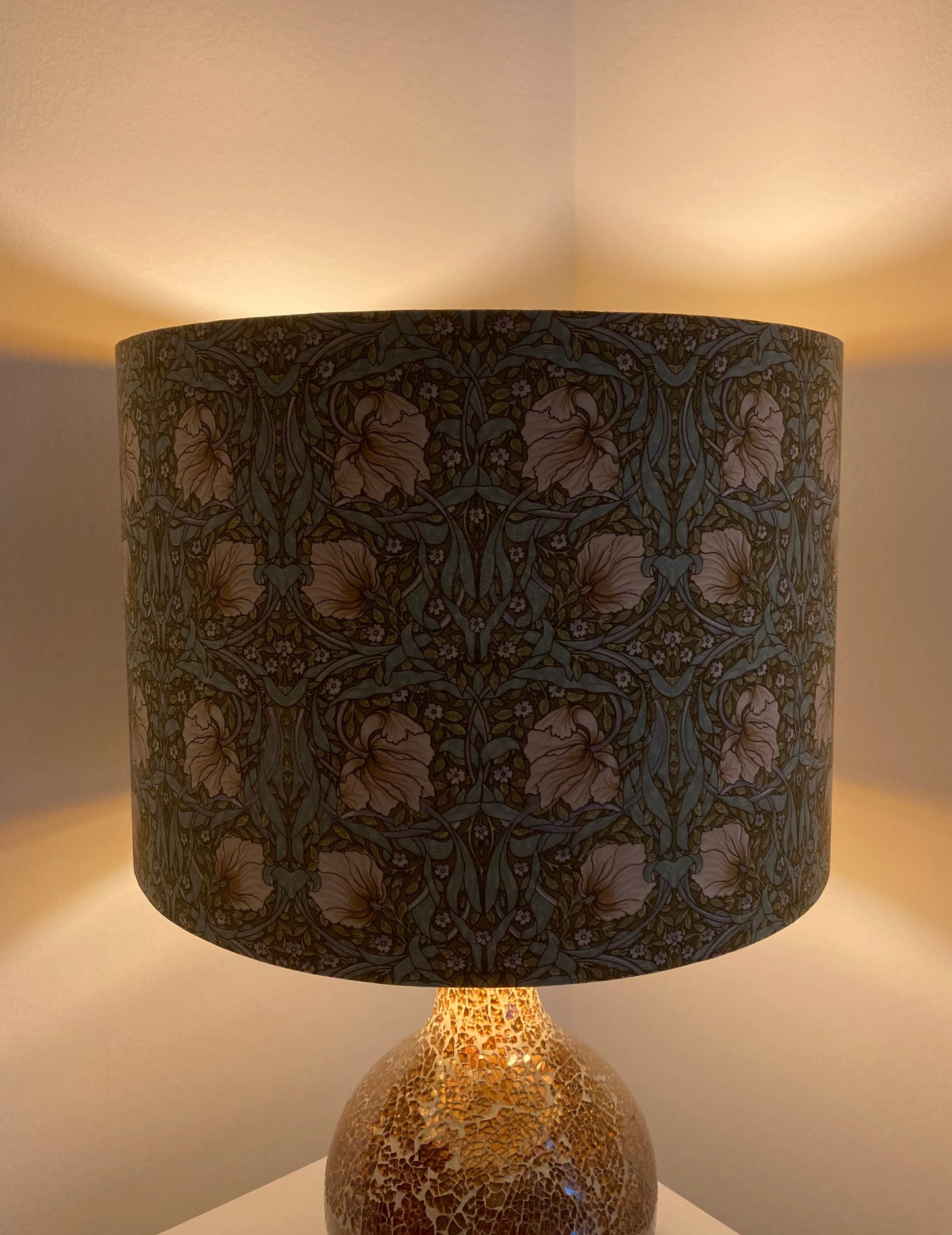 William Morris Green Pimpernel Fabric Lampshade for Table or Ceiling Lamps