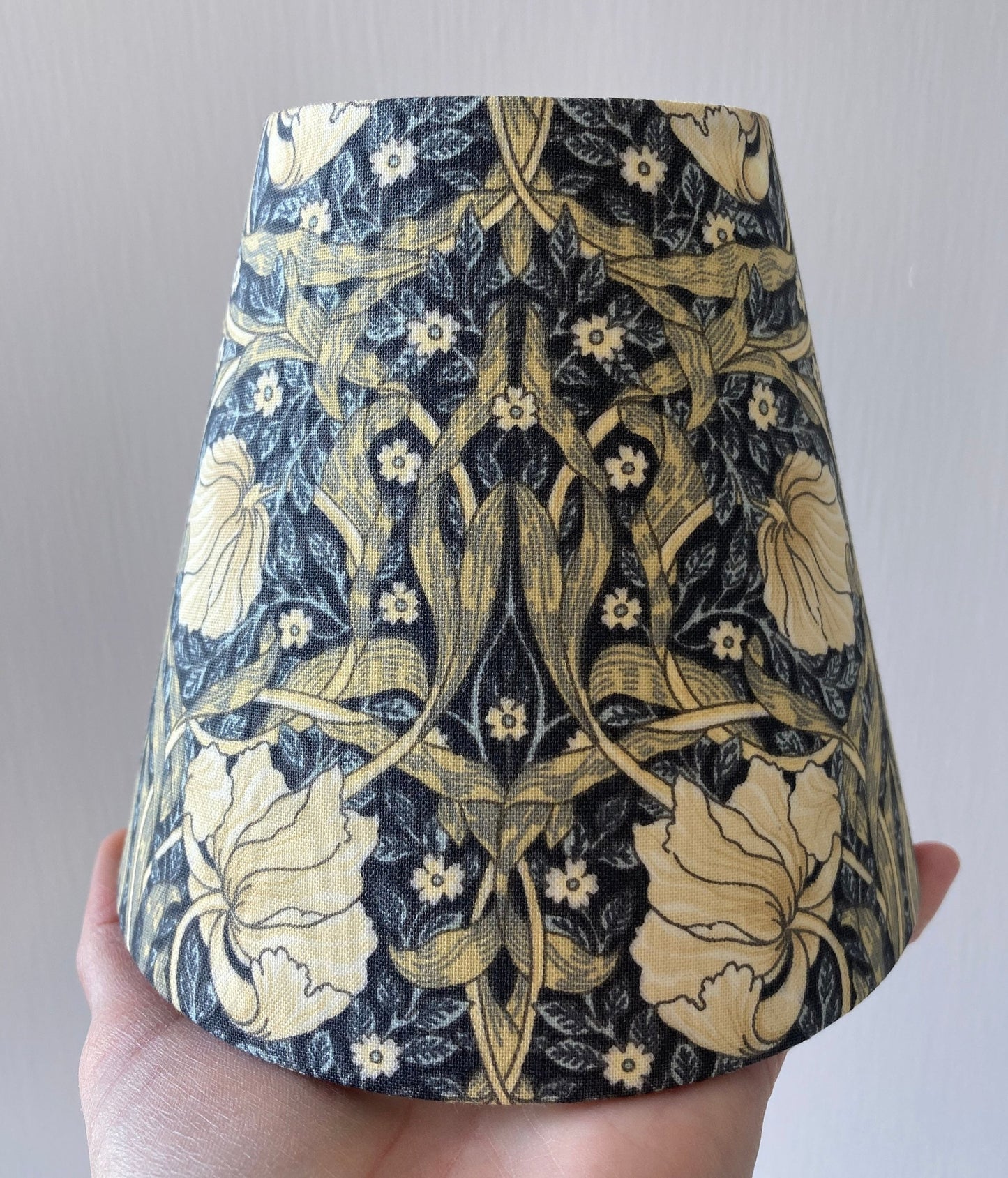 William Morris Pimpernel Candle Clip Lampshade Blue or Green