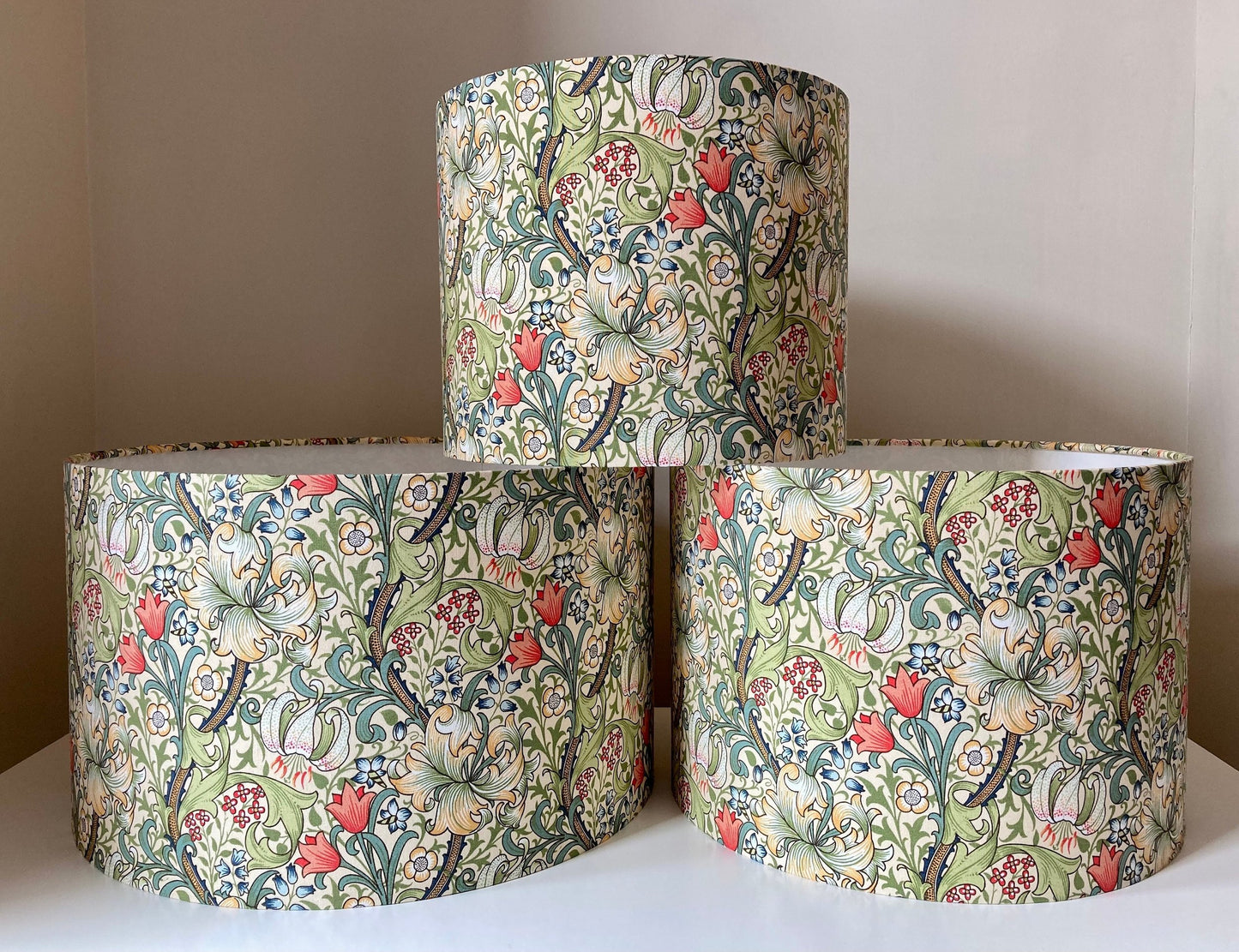 William Morris Golden Lily Fabric Lampshade for Table or Ceiling Lamps