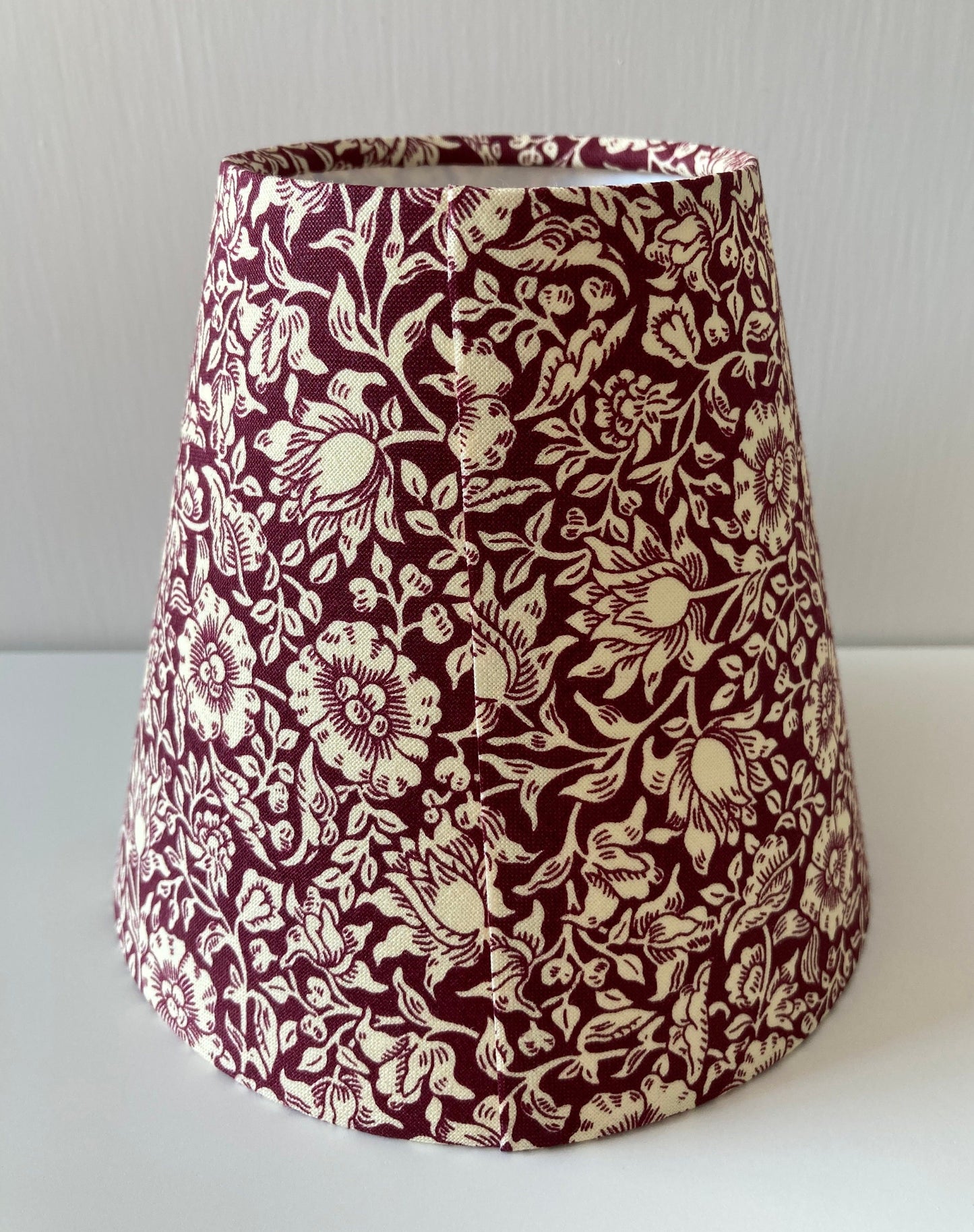 William Morris Mallow Wine Fabric Candle Clip Lampshade