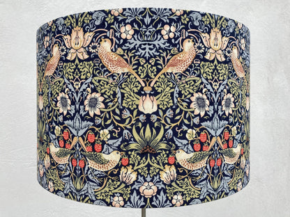 William Morris Blue Strawberry Lampshade for Table or Ceiling Lamps