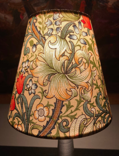 William Morris Golden Lily Fabric Candle Clip Lampshade