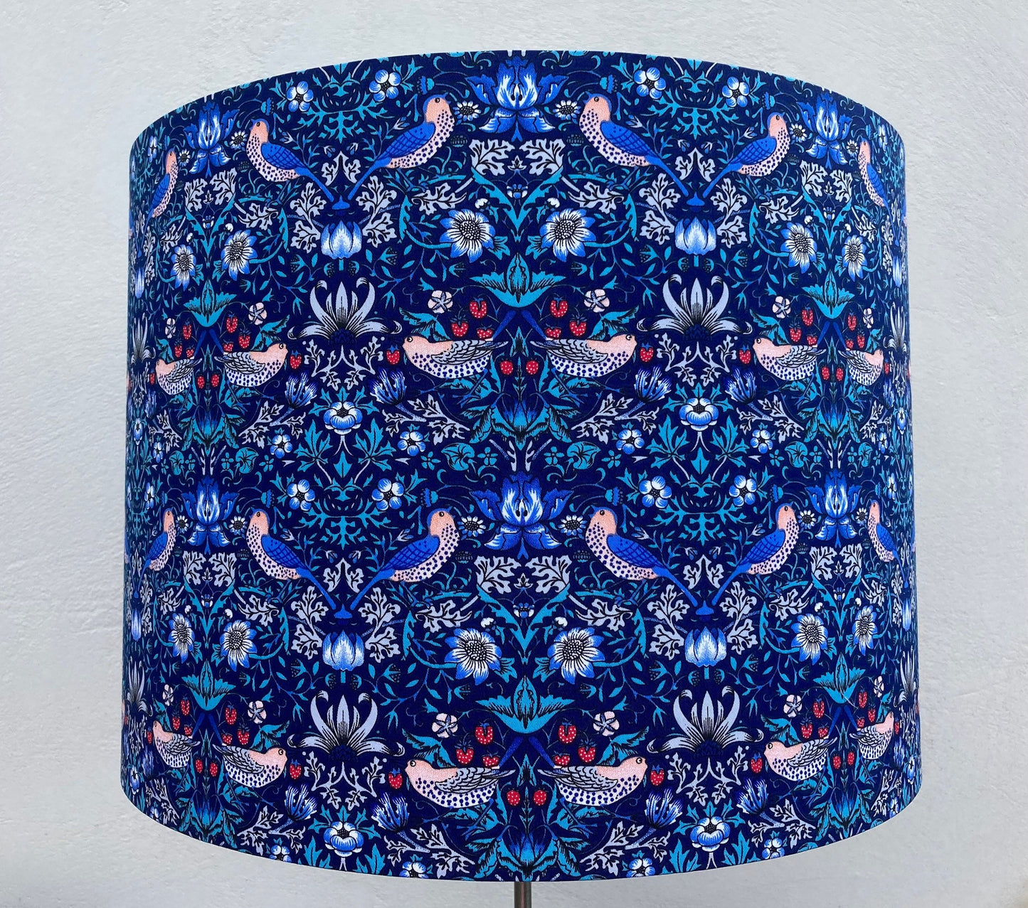 Floral Bird Lampshade William Morris Strawberry Thief Style Fabric for Table Lamps or Ceiling Lights