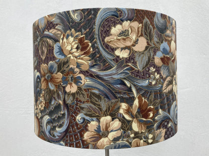 Floral Lampshade Vintage Liberty Fabric Blue Brown Gold For Ceiling or Table Lamps