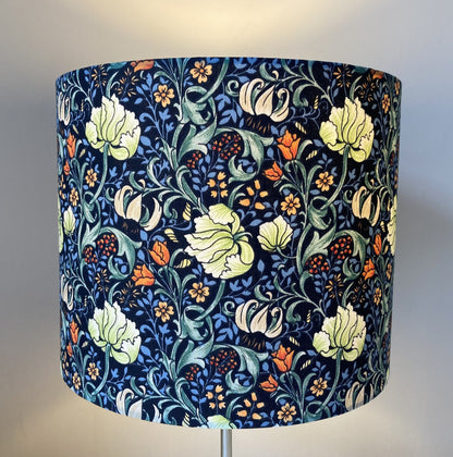 Dark Floral Lampshade William Morris Golden Lily Style for Table Lamps or Ceiling Lights