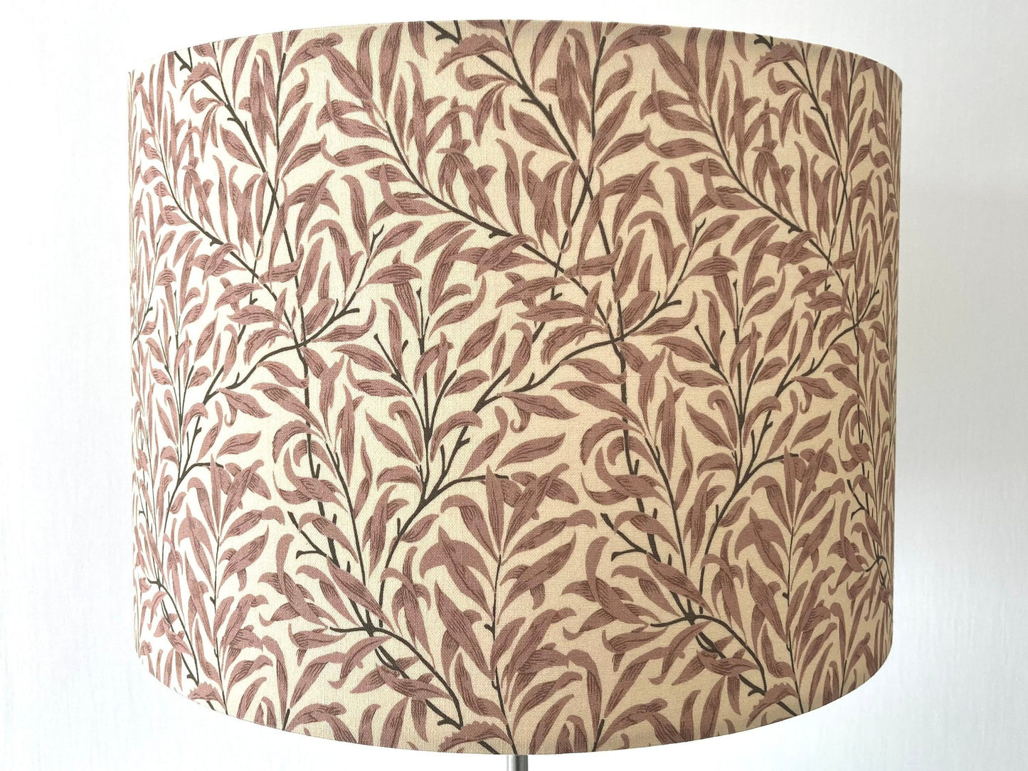 William Morris Beige Pink Willow Bough Fabric Lampshade for Table Lamps or Ceiling Lights