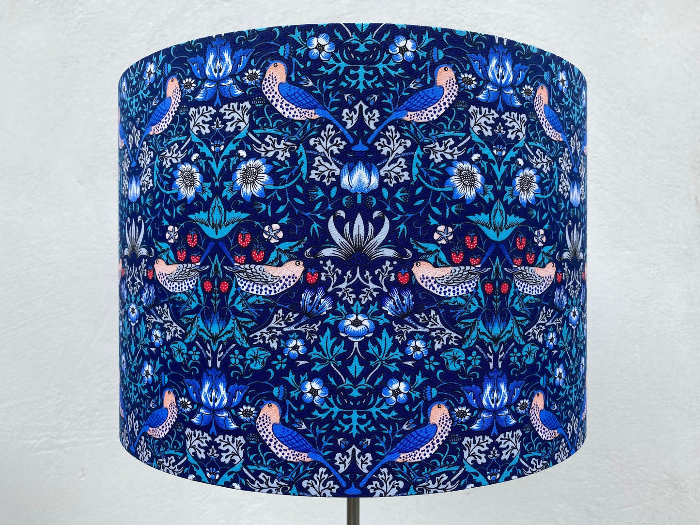 Floral Bird Lampshade William Morris Strawberry Thief Style Fabric for Table Lamps or Ceiling Lights