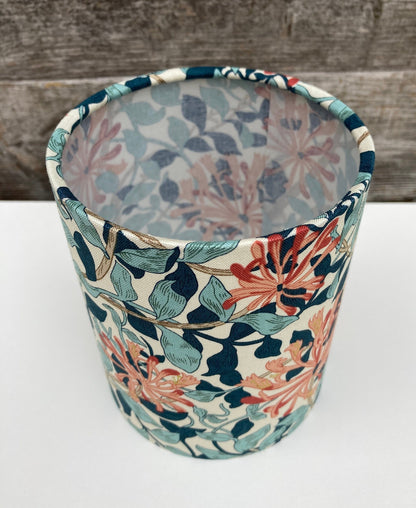 Handmade William Morris Honeysuckle Fabric Lantern with Fairy Lights