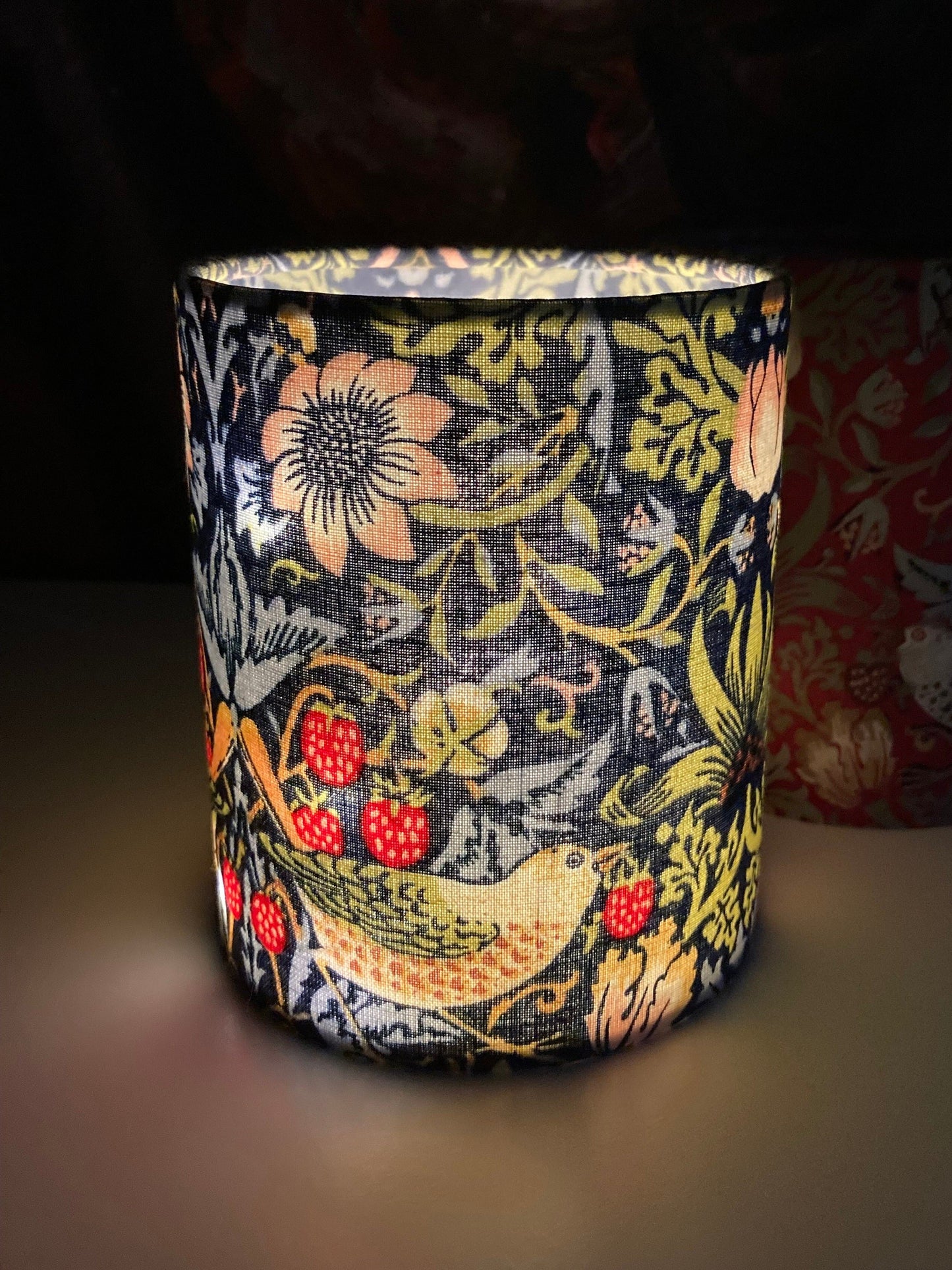 William Morris Strawberry Thief Fabric Handmade Lantern